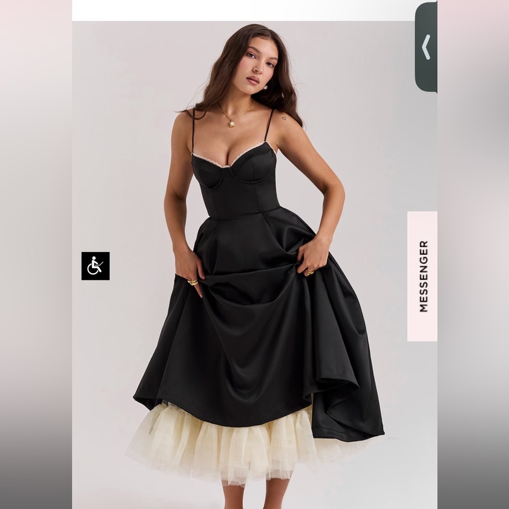 House Of CB mademoiselle dress black size M regular cup